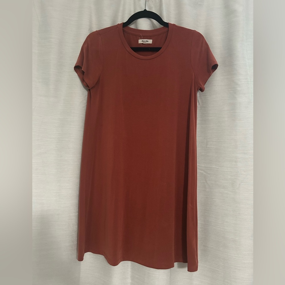 Madewell Rust T-Shirt Dress